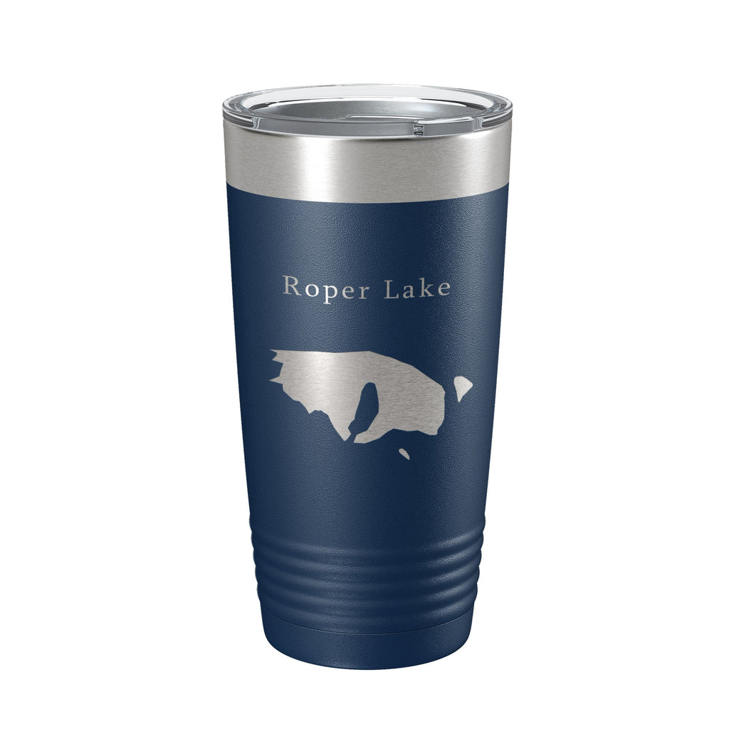 Roper Lake Map Tumbler Travel Mug Insulated Laser Engraved Coffee Cup Arizona 20 oz