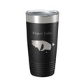Roper Lake Map Tumbler Travel Mug Insulated Laser Engraved Coffee Cup Arizona 20 oz