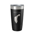 Mirror Lake Map Tumbler Travel Mug Insulated Laser Engraved Coffee Cup New York 20 oz