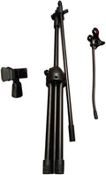 Adjustable Mic Stand with Boom Arm & Phone Holder