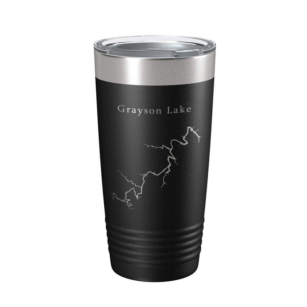 Grayson Lake Map Tumbler Travel Mug Insulated Laser Engraved Coffee Cup Kentucky 20 oz