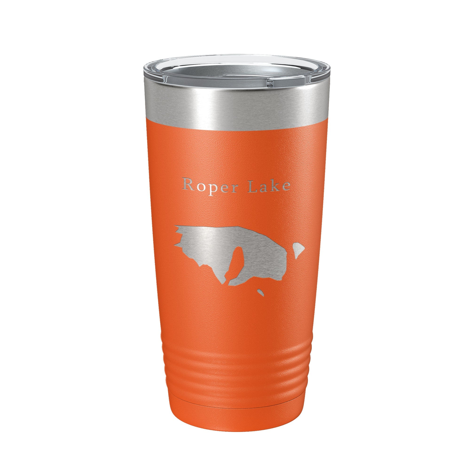 Roper Lake Map Tumbler Travel Mug Insulated Laser Engraved Coffee Cup Arizona 20 oz