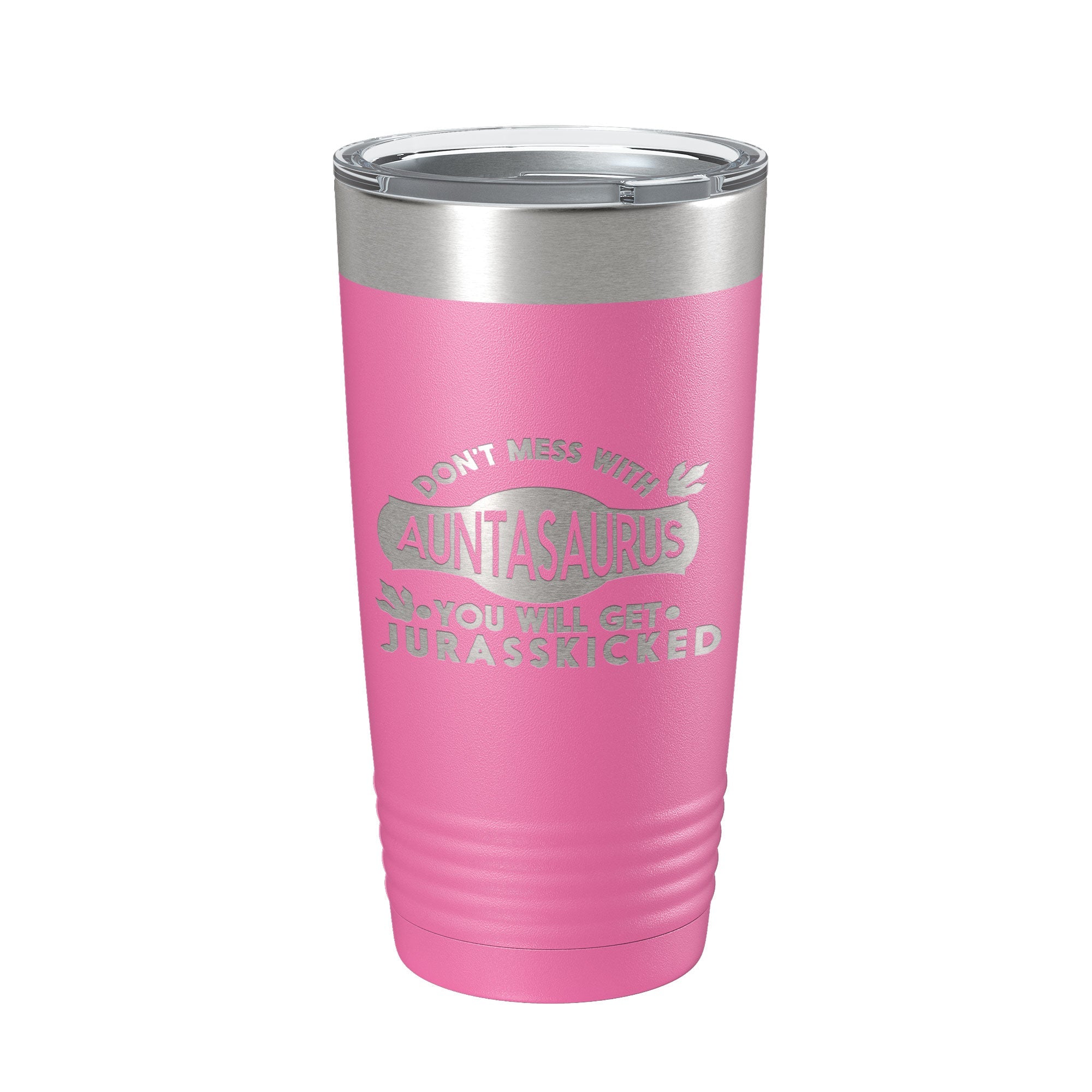 Auntasaurus Tumbler Funny Aunt Gift Travel Mug Jurassic Insulated Laser Engraved Coffee Cup Dinosaur 20 oz