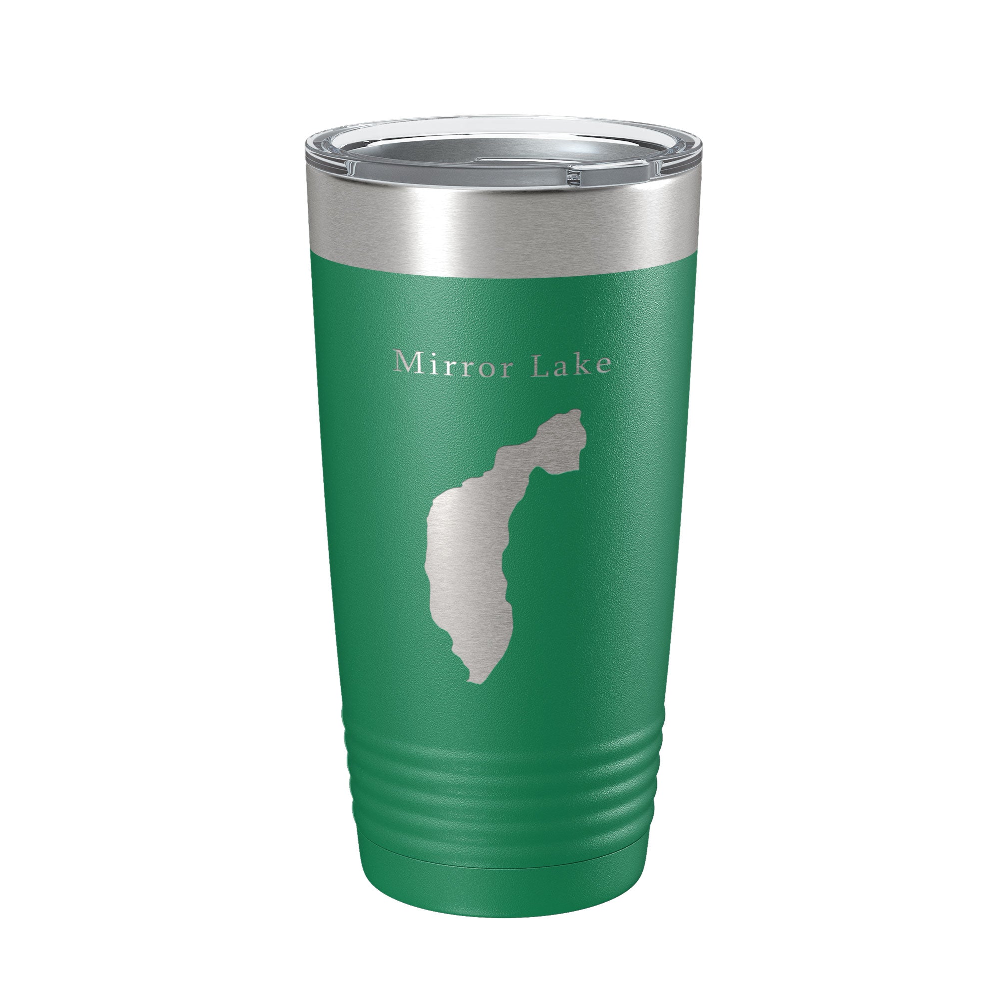 Mirror Lake Map Tumbler Travel Mug Insulated Laser Engraved Coffee Cup New York 20 oz