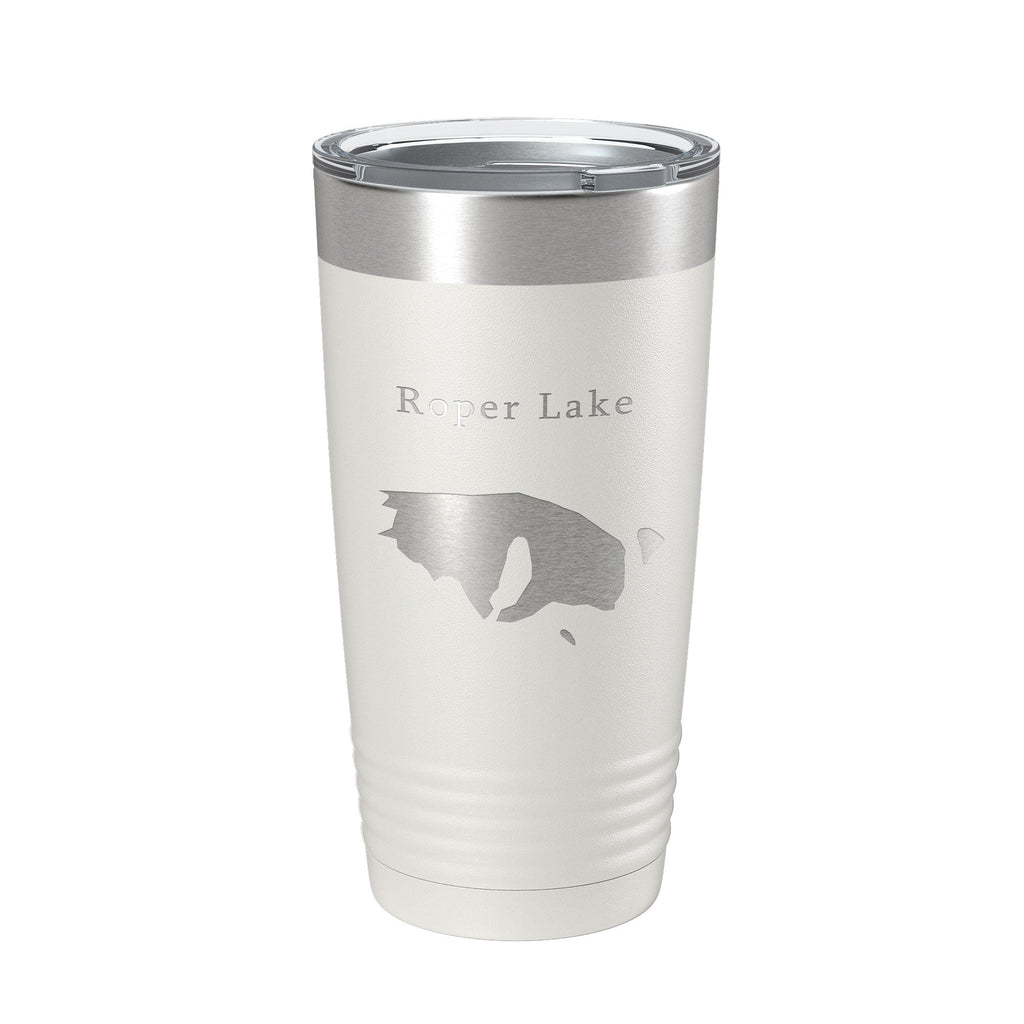 Roper Lake Map Tumbler Travel Mug Insulated Laser Engraved Coffee Cup Arizona 20 oz
