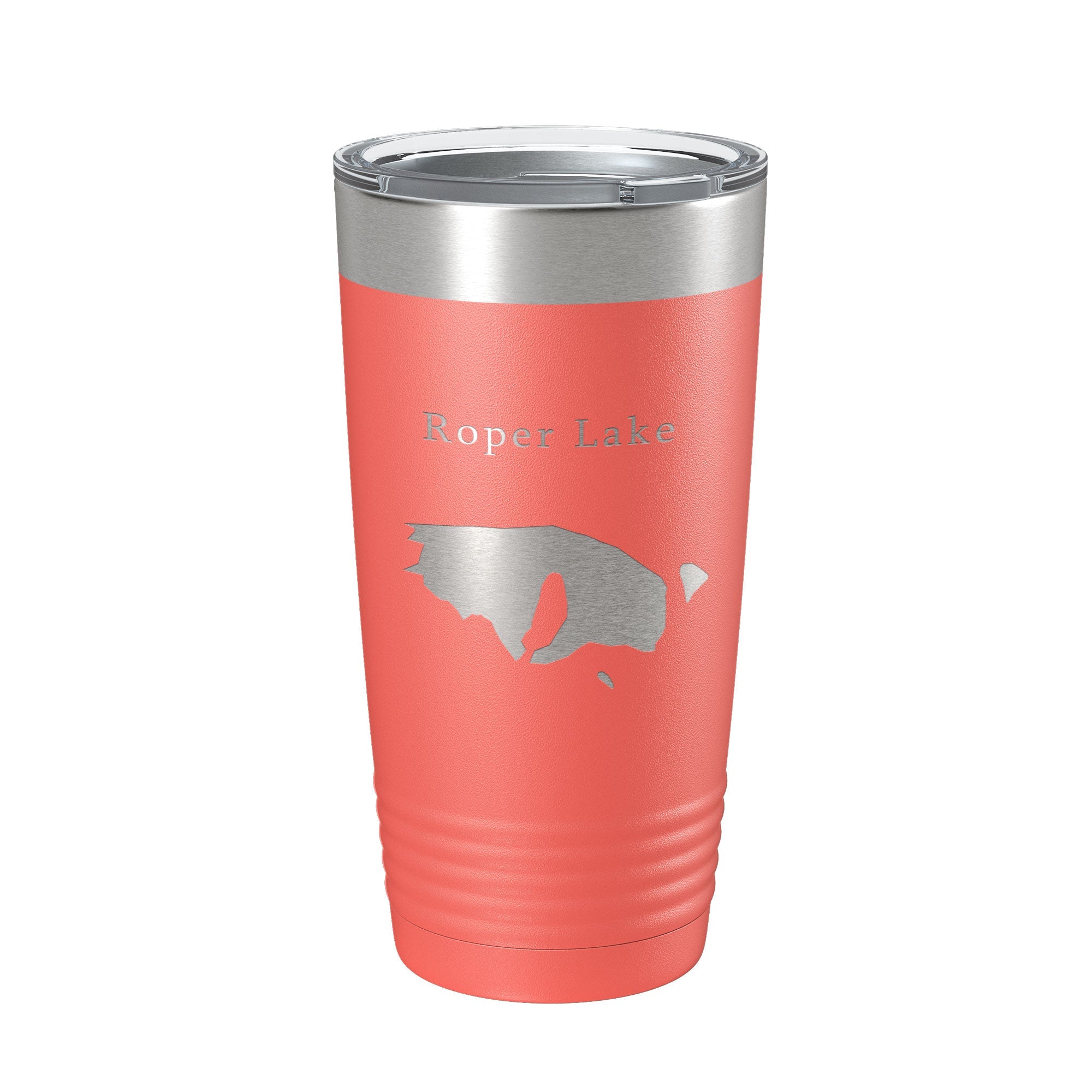Roper Lake Map Tumbler Travel Mug Insulated Laser Engraved Coffee Cup Arizona 20 oz