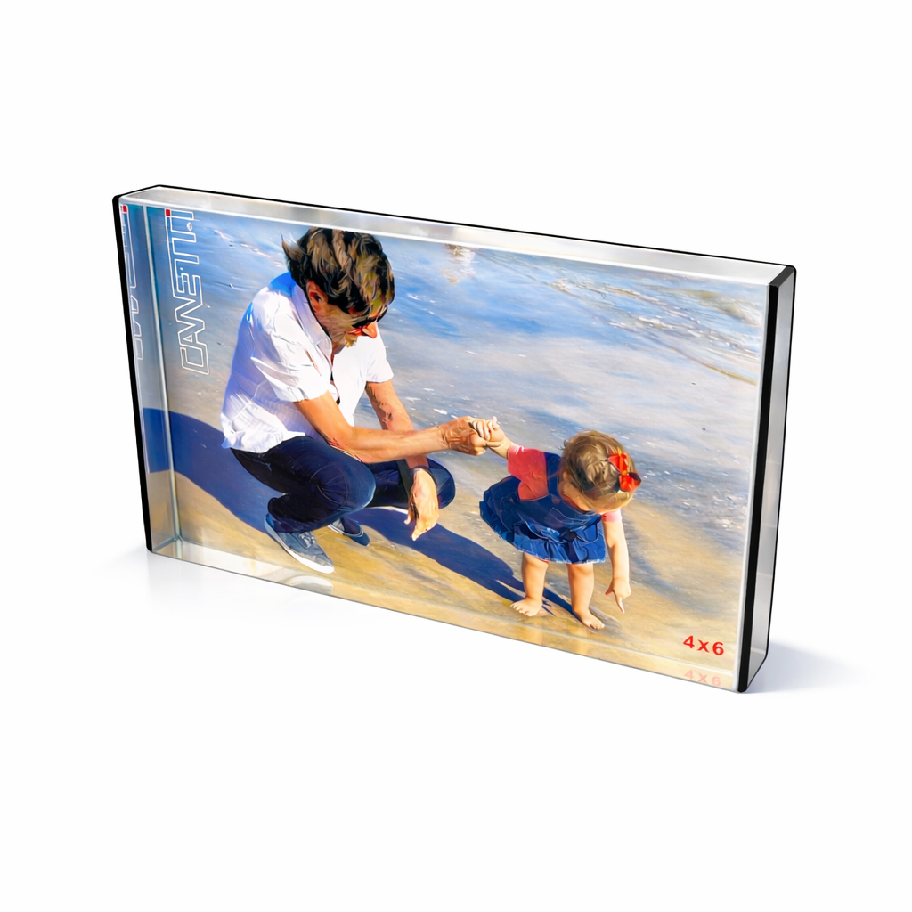 Frame-in-Frame Accent Edge: Graphite, Red and Blue