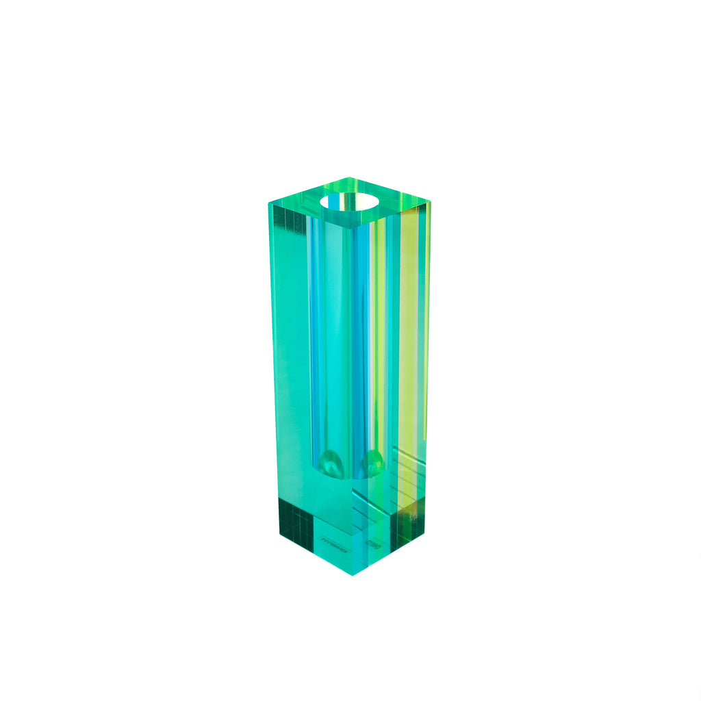 Canetti Acrylic Flower Vase in Blue/Green