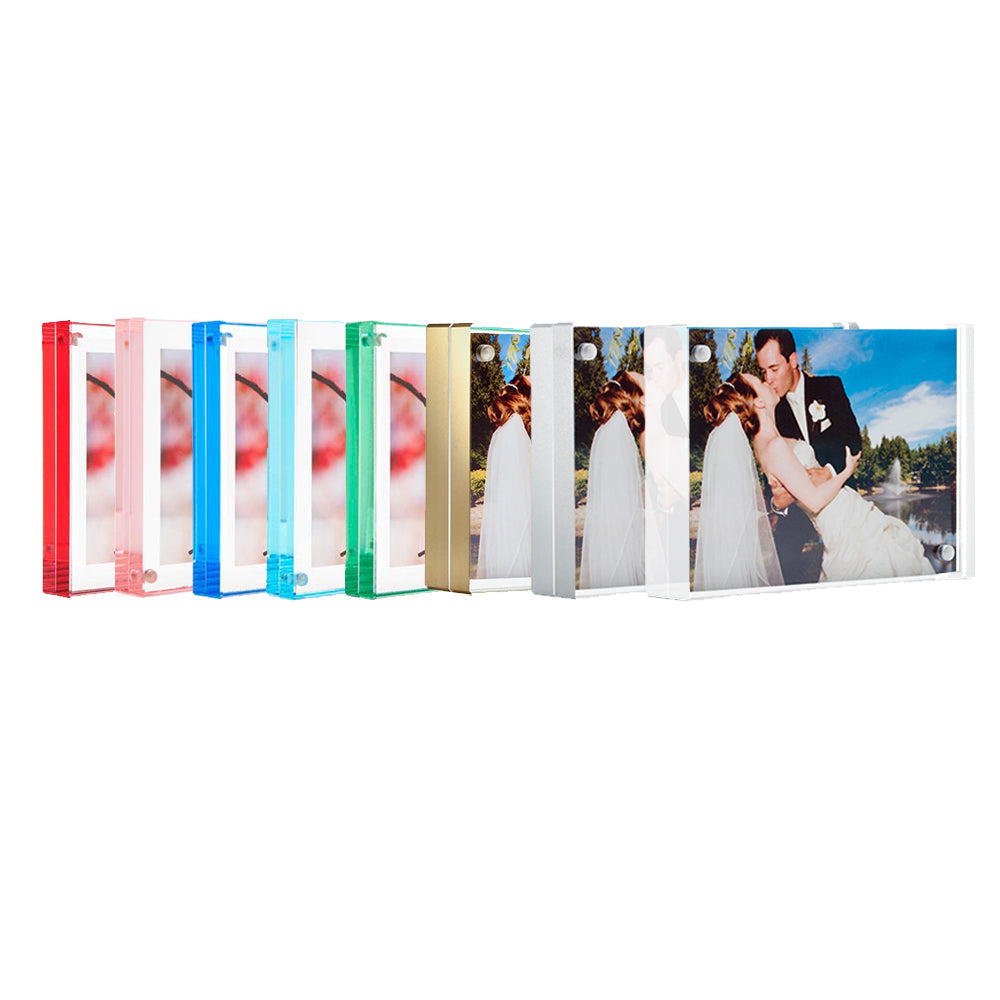 Color Edge Acrylic Magnet Frame in Green