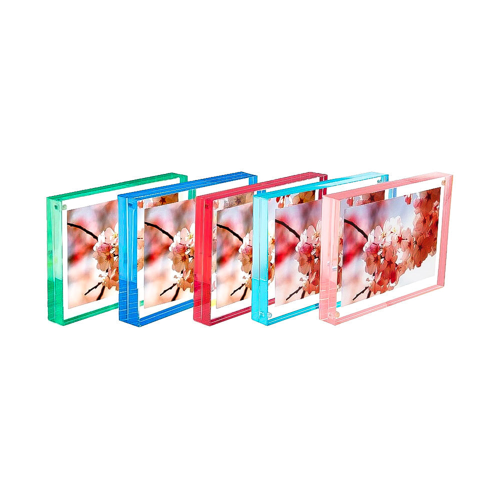 Color Edge Acrylic Magnet Frame in Green