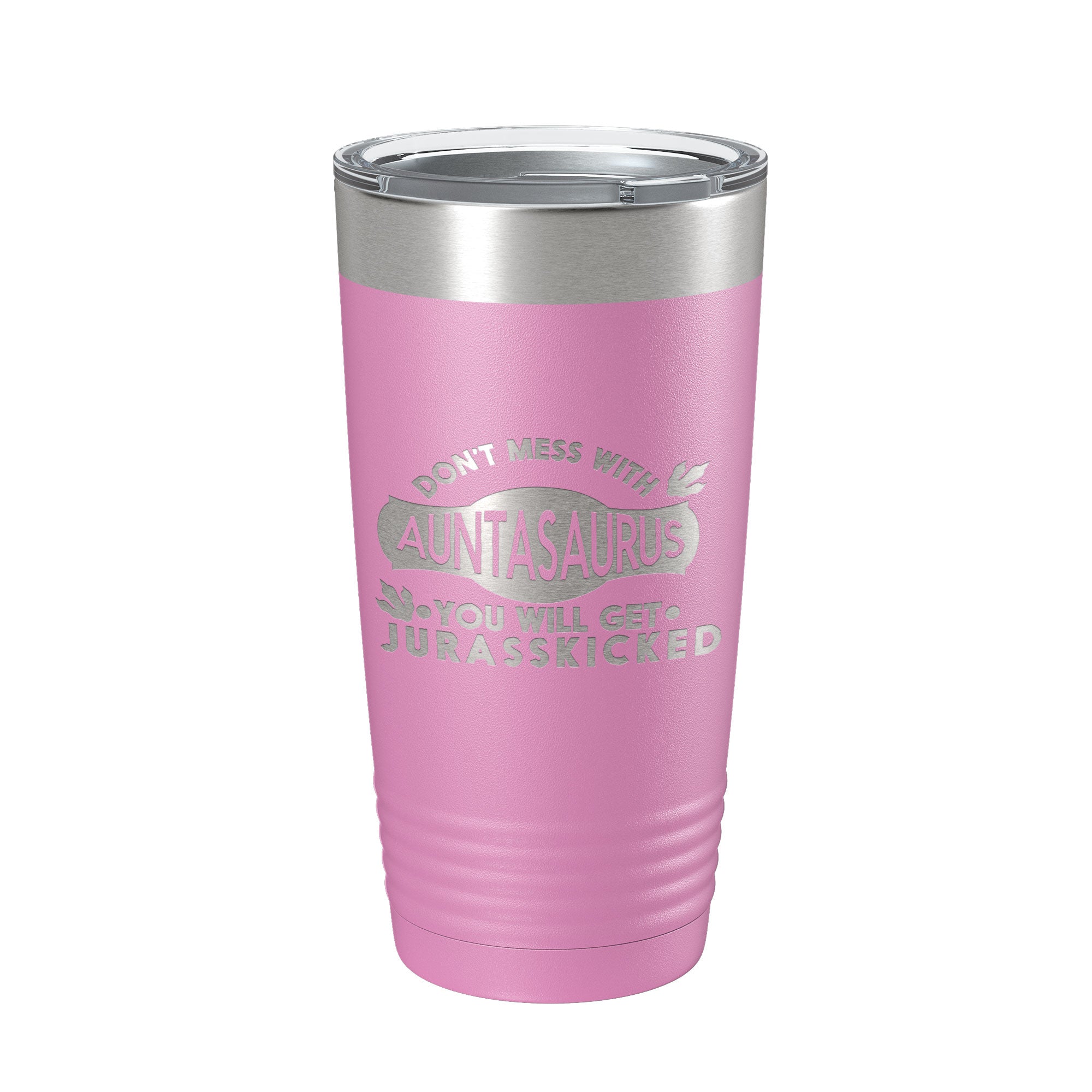 Auntasaurus Tumbler Funny Aunt Gift Travel Mug Jurassic Insulated Laser Engraved Coffee Cup Dinosaur 20 oz